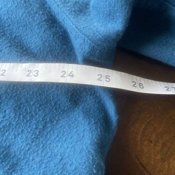 Vintage 1993 St John’s Bay Chamois Cloth Tea Blue Heavy Flannel Men’s XL Tall - Picture 9 of 14